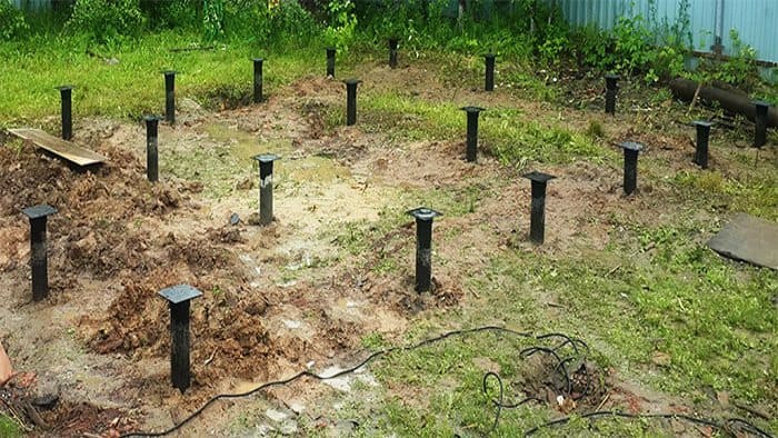 Свайно-винтовой фундамент